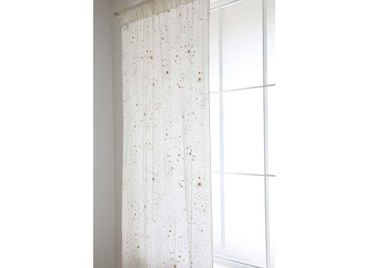 NEW ELEMENTS. Utopia Curtain - Gold Stella/ White 146x280