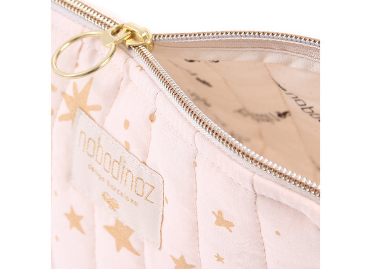 NEW ELEMENTS. Holiday vanity case small Gold stella/ Dream pink