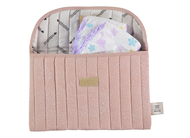 NEW ELEMENTS. Bagatelle pouch White bubble/ Misty pink