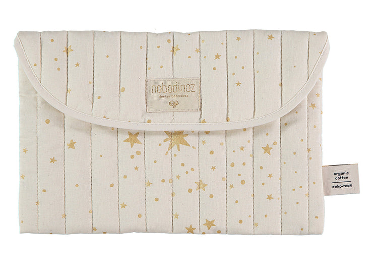 NEW ELEMENTS. Bagatelle Pouch - Gold stella/ Natural