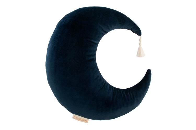 VELVET. Pierrot Moon Velvet Cushion Night Blue