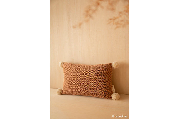 SO NATURAL. Cushion Knitted 22x35 Biscuit