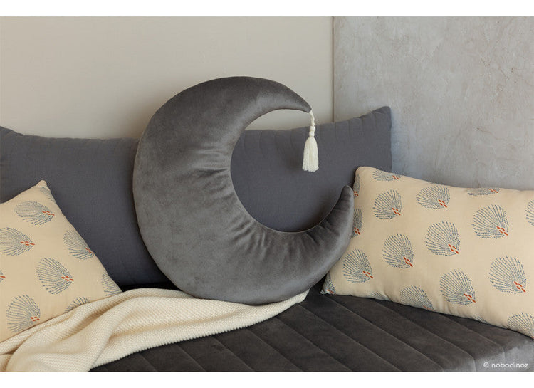 VELVET. Pierrot cushion • velvet Slate grey