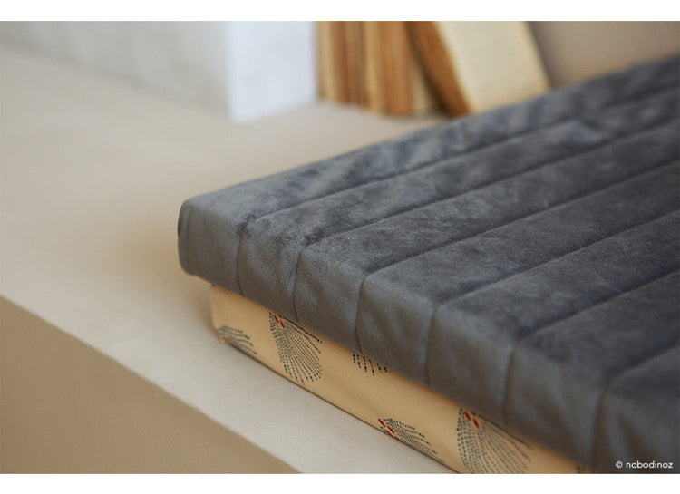 VELVET. Zanzibar play mattress • velvet Slate Grey