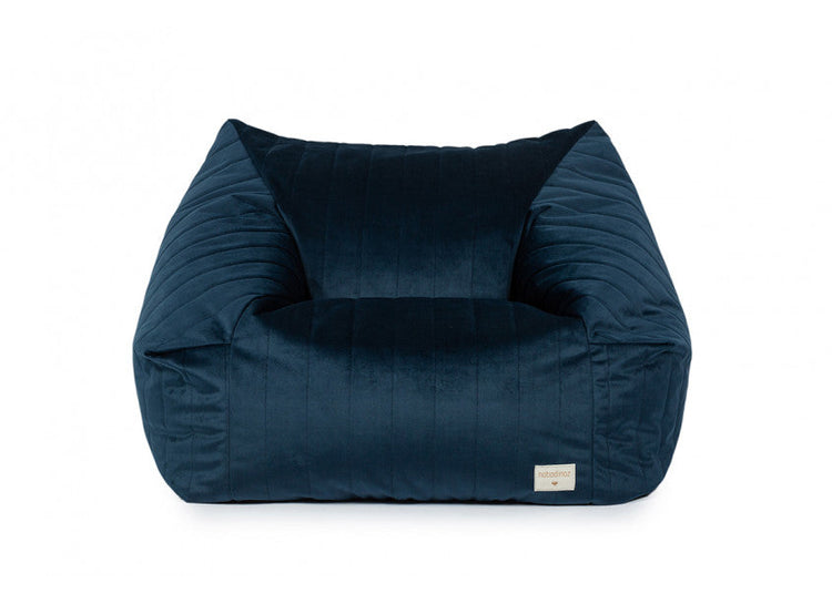 VELVET. Chelsea armchair beanbag Velvet Night Blue
