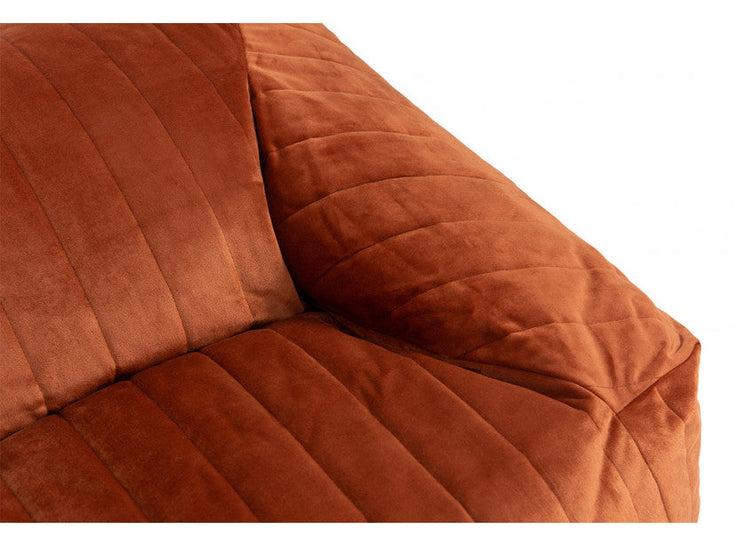VELVET. Chelsea armchair beanbag Velvet Wild Brown