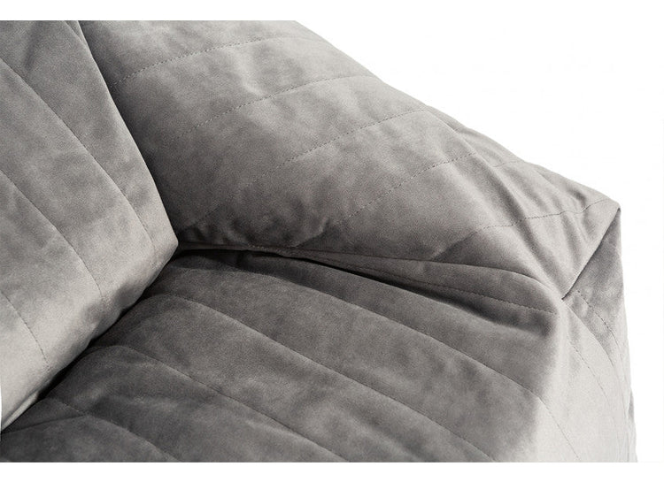 VELVET. Chelsea armchair beanbag Velvet Slate Grey