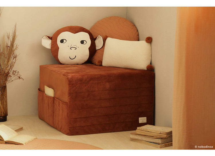 VELVET. Sleepover mattress - velvet wild brown