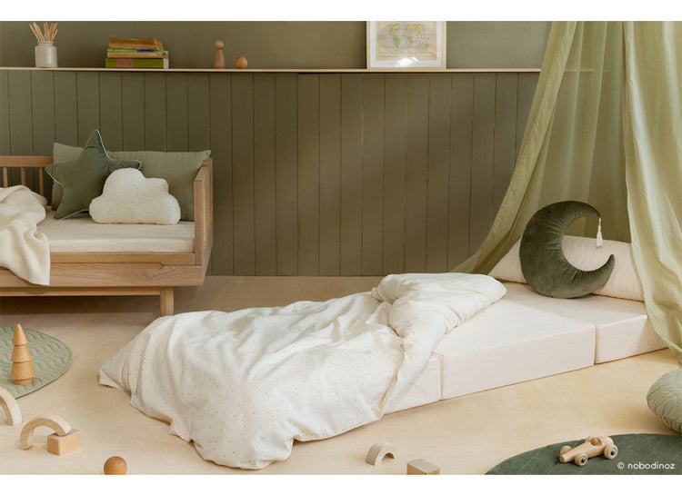 VELVET. Sleepover mattress - velvet olive green