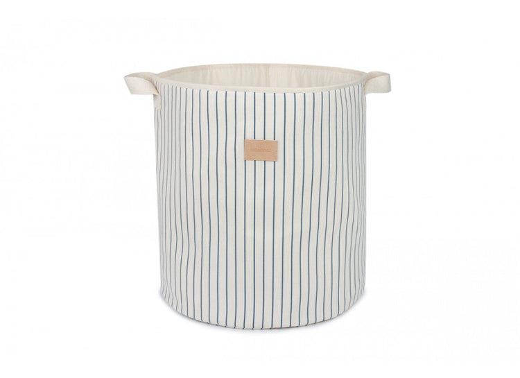 NEW ELEMENTS. Odeon Toy Bag Blue Thin Stripes/ Natural