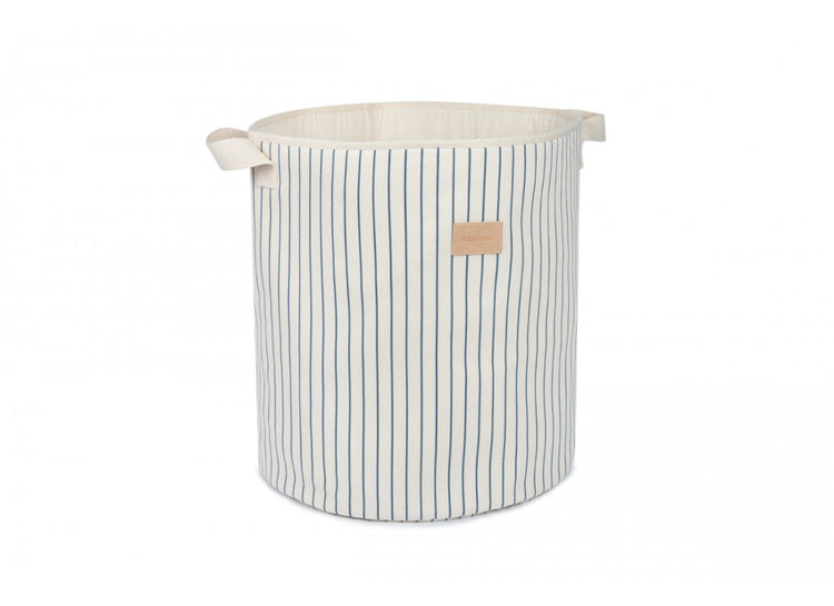 NEW ELEMENTS. Odeon Toy Bag Blue Thin Stripes/ Natural