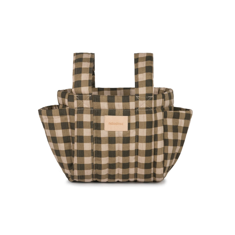 HYDE PARK. Stroller organizer Green Checks