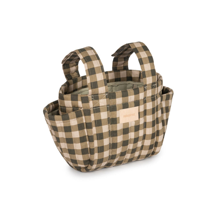 HYDE PARK. Stroller organizer Green Checks