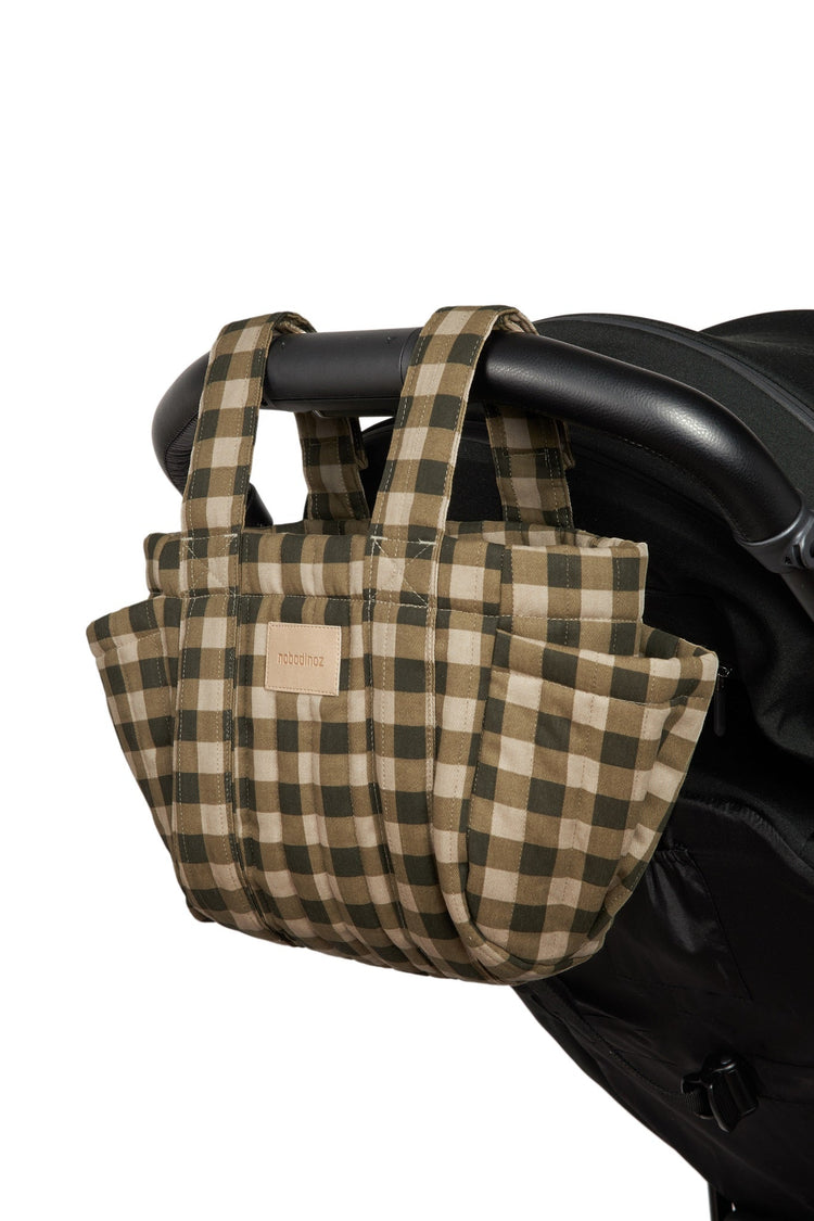 HYDE PARK. Stroller organizer Green Checks