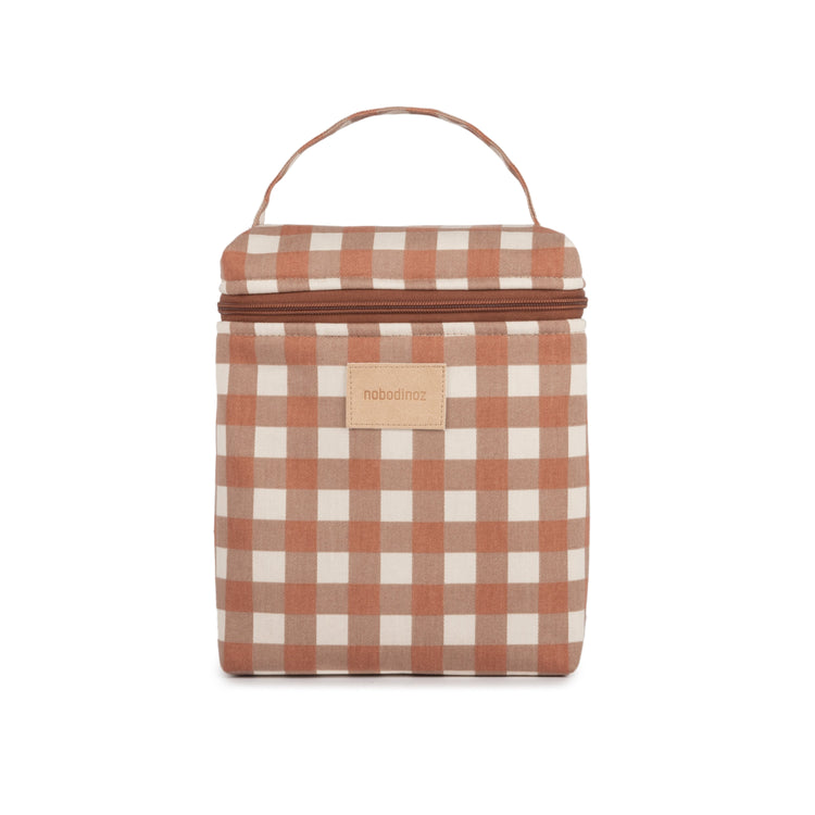 HYDE PARK. Insulated baby bottle and lunch bag Terracotta Checks