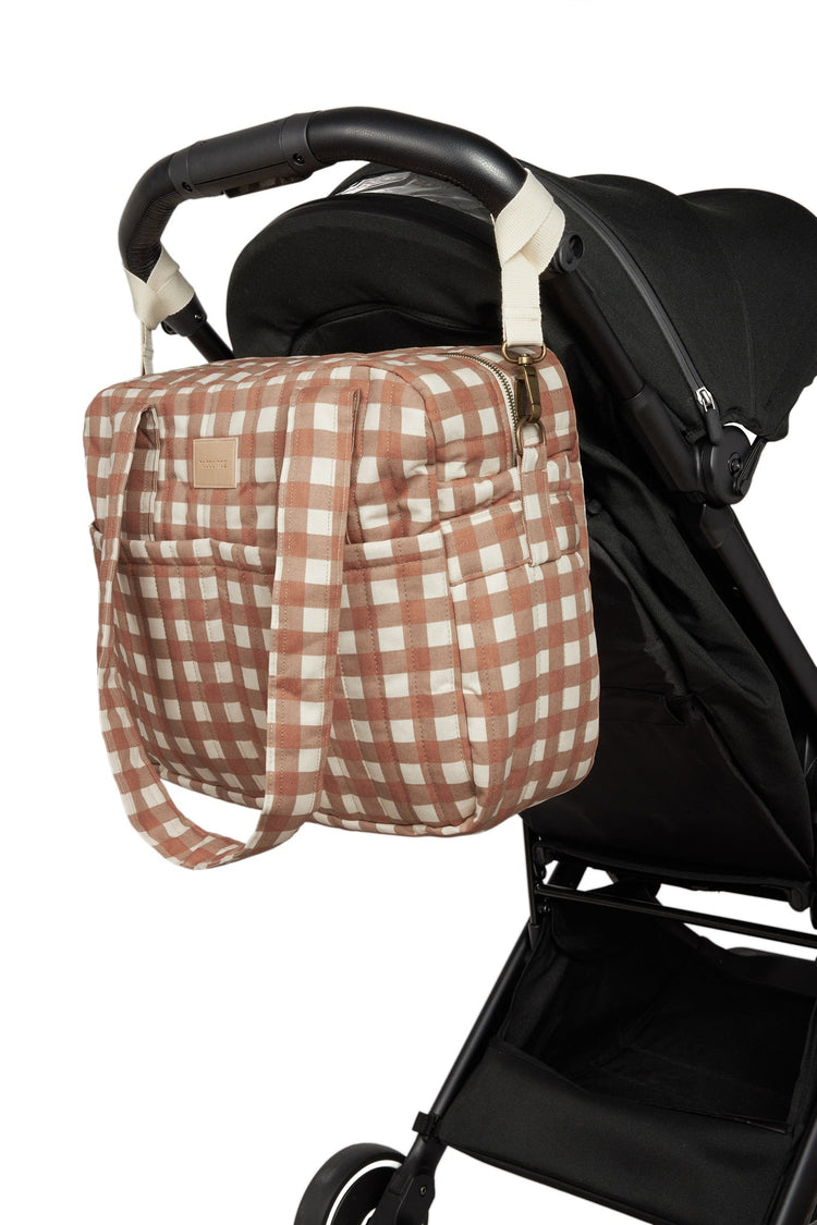HYDE PARK. Waterproof stroller bag Terracotta Checks