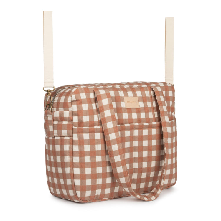 HYDE PARK. Waterproof stroller bag Terracotta Checks