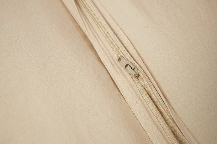 WABI SABI. Zipped cot bumper plain Ginger