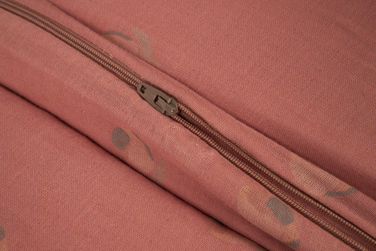 WABI SABI. Zipped cot bumper print Blossom Rosewood