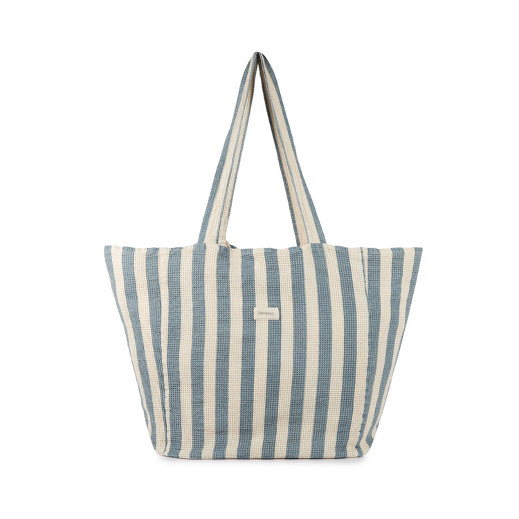 PORTOFINO. Beach bag Blue Stripes