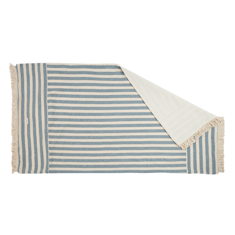 PORTOFINO. Beach towel Blue Stripes