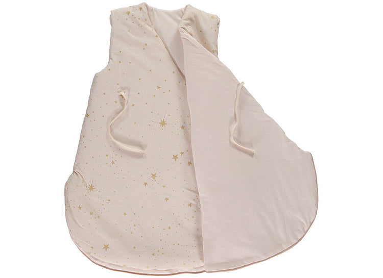 NEW ELEMENTS. Cloud winter sleeping bag (0-6m) Gold stella/ Dream pink