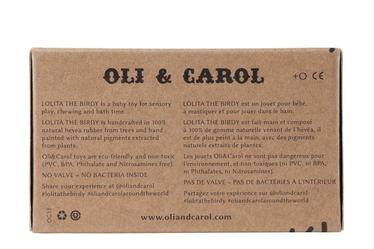 OLI&CAROL. Μασητικό από φυσικό καουκτσούκ Vintage Πουλάκι