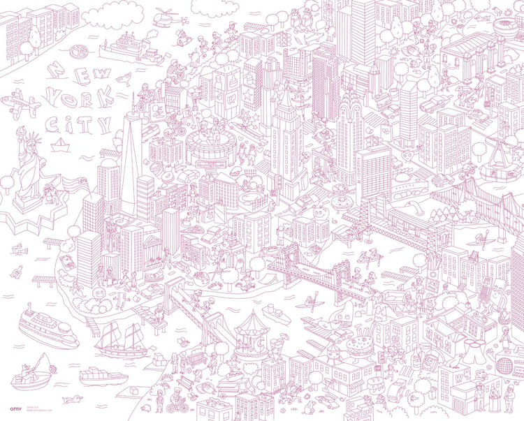 OMY. Coloring pocket poster "New York"