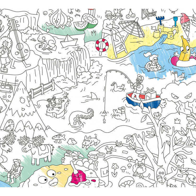 OMY. Giant Coloring Poster 4 Seasons + Planting Pencil
