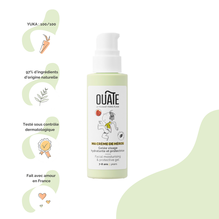 OUATE. Hydrating and Protective Gel Cream for Boys 7-8 years old - My hero's cream