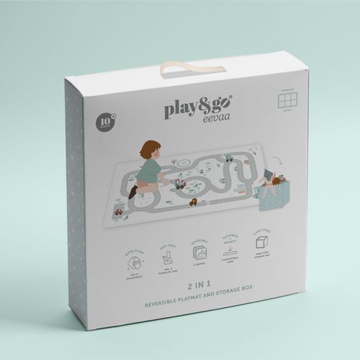 PLAY&GO. Στρωματάκι-παζλ διπλής όψης - κουτί αποθήκευσης  - Δρόμος