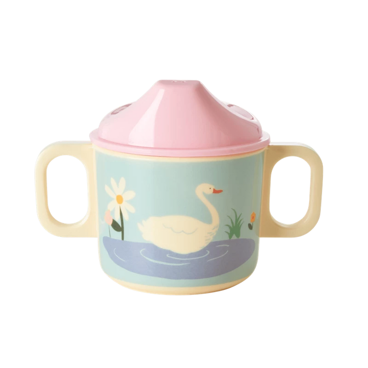 RICE. Melamine Baby Dinner Set Swans print Cozykids.gr