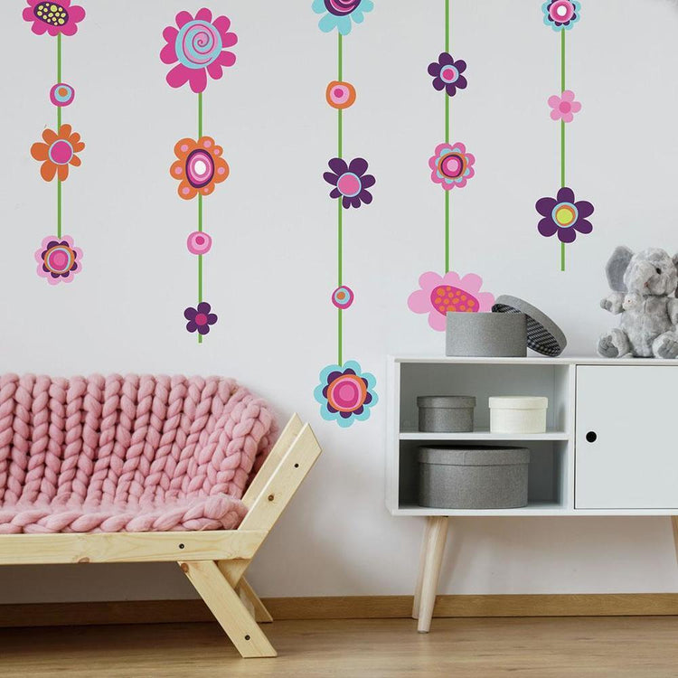 RoomMates. Αυτοκόλλητα τοίχου Κρεμαστά λουλούδια