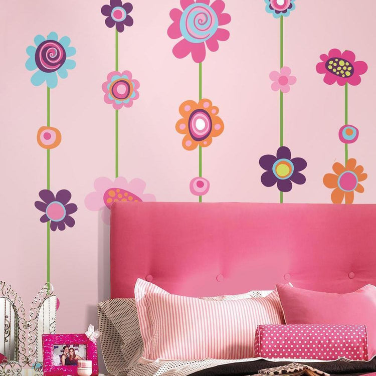 RoomMates. Αυτοκόλλητα τοίχου Κρεμαστά λουλούδια