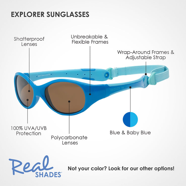 REAL SHADES. Βρεφικά γυαλιά ηλίου Explorer Baby 0-2 ετών Blue/Light Blue