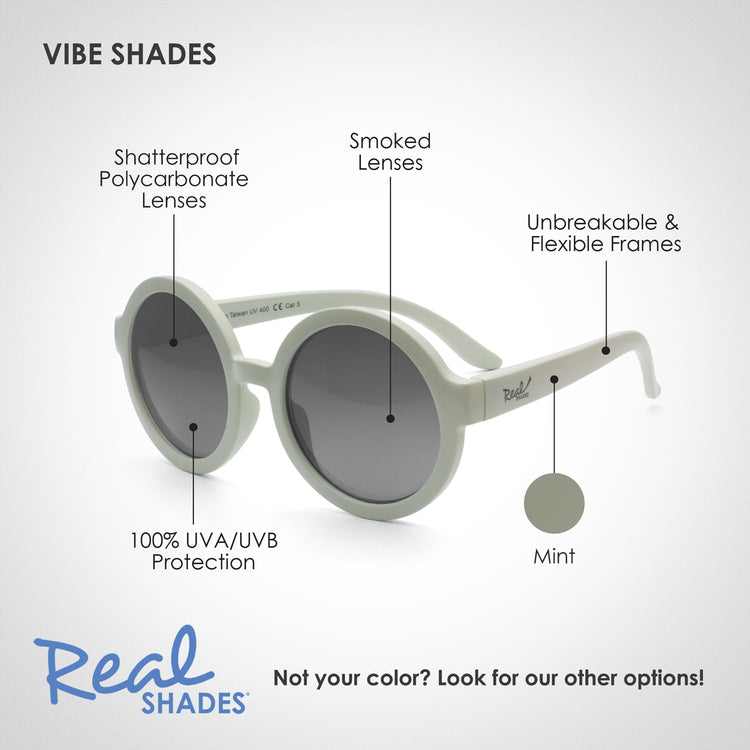 REAL SHADES. Vibe sunglasses for Toddlers Mint