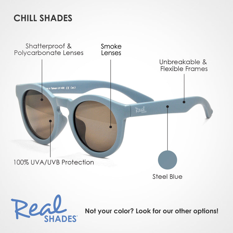 REAL SHADES. Chill sunglasses for Kids Steel Blue