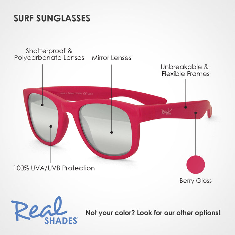 REAL SHADES. Surf sunglasses for Kids Berry Gloss –