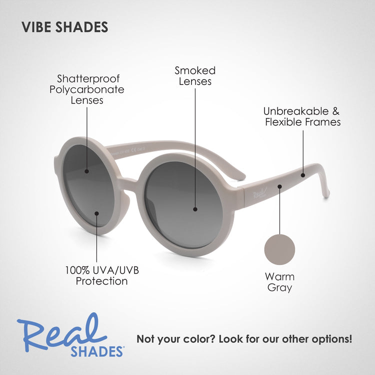 REAL SHADES. Vibe sunglasses for Kids Warm Grey