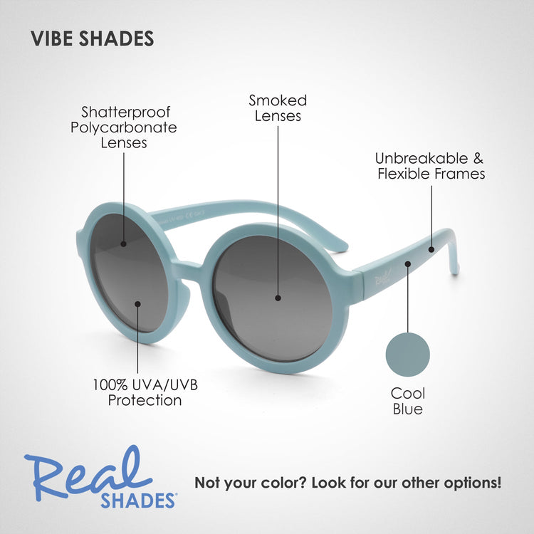 REAL SHADES. Vibe sunglasses for Youth Cool Blue