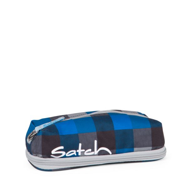 SATCH. Κασετίνα- μολυβοθήκη Airtwist (καρό γκρι-μπλε)