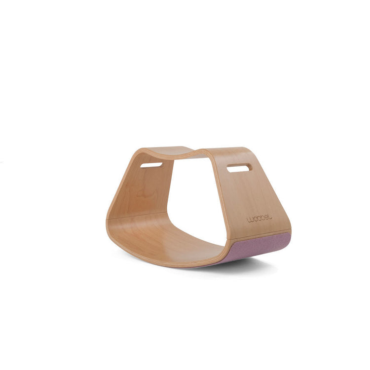 WOBBEL. Ξύλινο κάθισμα ισορροπίας με τσόχα (φυσικό-ροζ)