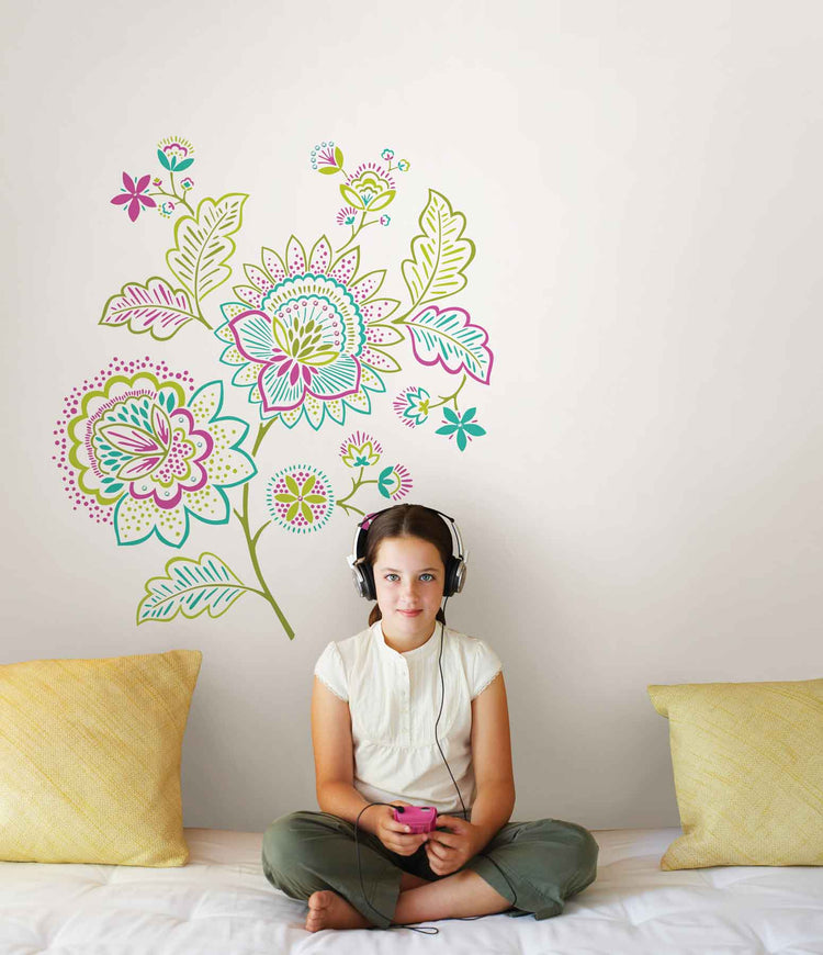 WallPops. Αυτοκόλλητα τοίχου Πολύχρωμο λουλούδι Delila.